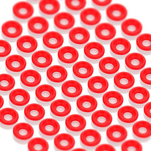 30 PCs Silicone Gaskets Washers Seals for Cap Swing Flip Top Bottle-Red for Home Brew Beer Soda Bottle Sealing (Red Full Cover) - color: Red full cover