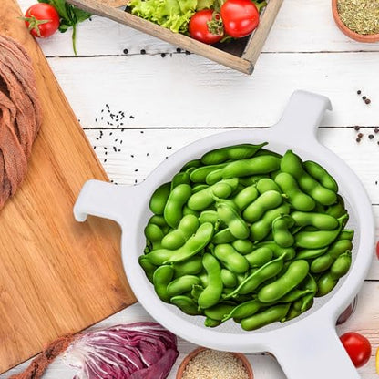 HIC Kitchen Double-Ear Fine Mesh Strainer, BPA-Free, 5.5-Inch, For Sifting Baking Ingredients, Straining, And Draining Soups, Sauces, And Stocks - color: Double-Ear Fine Mesh White, size: 5.5-Inch