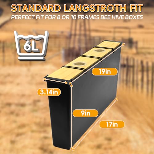 2 Pack 6L Plus Bee Hive Deep Frame Feeder for Beekeeping Honey Bee Sugar Water Feeding - size: 6L 2Pack