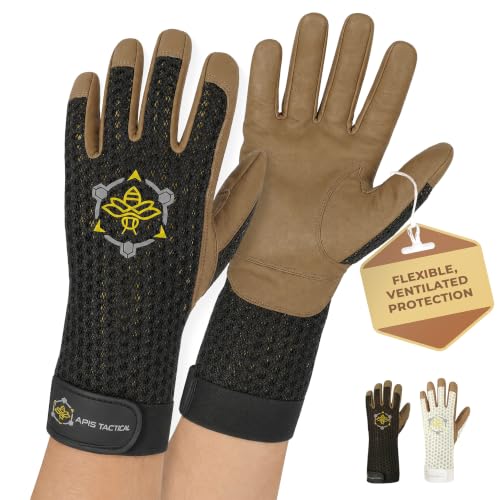 Heavy Duty Beekeeping Gloves,Extended Cuff, 5mm Cowhide with Patented Ventilation Beekeeping Supplies - color: Brown, size: XX-Large
