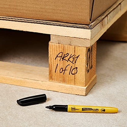 Avery Marks A Lot UltraDuty Bullet Tip Permanent Markers, Water Resistant Ink, For Jobsites and Tough Environments, 12 Black Markers (29840)