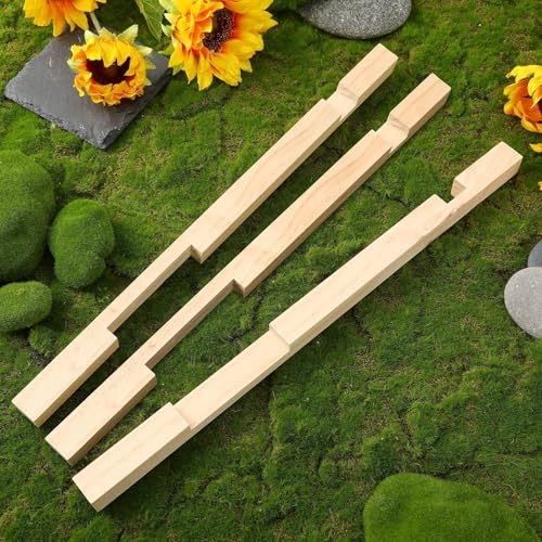 DECYOOL 4 Pieces Beehive Entrance Reducer, Wooden Hive Entrance Reducer | 10 Frame Beehive Supplies with 2 Size Openings Control Warm and Ventilated for Keep Out Honey Robbers Beekeeping Supplies
