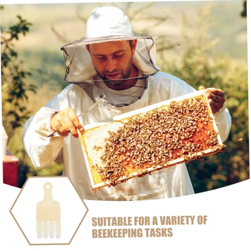 NUOBESTY 2pcs Beekeeping Jelly Extractor Pen 4-Row Hive Tool for Frame Scraping and Royal Jelly Harvesting Outdoor Apiculture Supplies