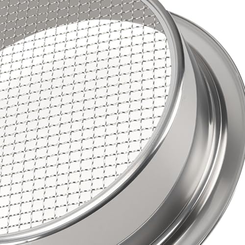 5-in-1 Garden Soil Sifter with 5 pcs (1,3,6,9,12mm) Sieve Meshes and Shovel, Stainless Steel Mesh Sifter for Sand Sifting, Compost Processing, Potting Mix