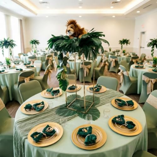 16 Pack Sage Green Cheesecloth Table Runner 10FT Boho Gauze Cheese Cloth Table Runner Long Rustic Sheer Table Runners for Wedding Bridal Baby Shower Birthday Party Table Decorations - style: Sage Green