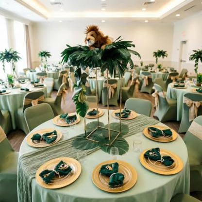 16 Pack Sage Green Cheesecloth Table Runner 10FT Boho Gauze Cheese Cloth Table Runner Long Rustic Sheer Table Runners for Wedding Bridal Baby Shower Birthday Party Table Decorations - style: Sage Green