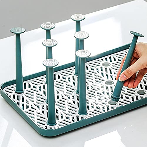 Cup Drying Rack, Bottle Drying Rack Stand Cup Drying Rack with Drain Tray Mug Tree Holder Bottle Drainer Stand for Kitchen (#2)