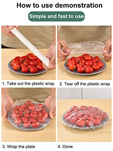 Fresh Keeping Bags - Reusable Elastic Food Storage Covers with Elastic Edging - Stretch Plastic Wrap Bowl Covers (100Pcs) - color: 100Pcs