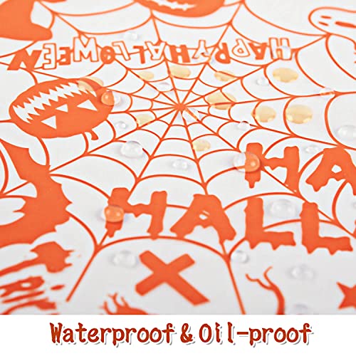 100 Pcs Halloween Wax Paper Food, Wax Paper Sheets Sandwich Wrap Papers Deli Wraps, Waterproof Oil-proof Picnic Basket Liners with Pumpkin Pattern for Kitchen Handmade Food - color: Halloween