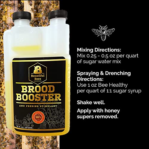 Brood Booster & Feeding Stimulant – 16 oz – Natural Honey Bee Supplement – Boosts Colony Growth – Prevents Syrup Fermentation – Aids Comb Building – Great for Nucs & Swarms - size: 16 Ounce