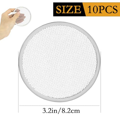 10Pcs Stainless Steel Screen Filter Strainer Lid for 82mm Wide Mouth Mason Jar, Sprouting Lids, Mason Jar Sprouting Lids