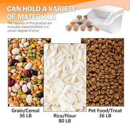 Flour Bin,50lb Stackable Kitchen Ingredient Storage Container with Lid - Food Pantry Organizer for Flour, Sugar, Rice, Baking,Dog Food Supplies (50lb) - size: 50lb