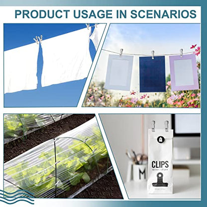 40 PCS Garden Clips, Heavy Duty Stainless Steel Greenhouse Clamps, Greenhouse Clips for Netting, Have a Strong Grip to Hold Down The Shade Cloth or Plant Cover on Garden Hoops or Greenhouse Hoops - style: 2inch-40pcs