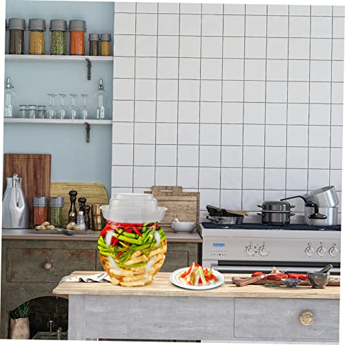 OUNONA Airtight Pickle Container with Sealed Lid Transparent Fermenting Jar for Kimchi Sauerkraut More Easy to Clean Storage for Home Use