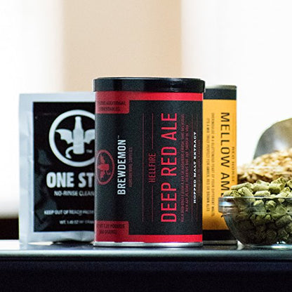 2 Gal. Hellfire Deep Red Ale Beer Recipe Kit - Makes a Wicked-Good 4.6% ABV Batch of Craft Brewed Beer - size: Red Ale Recipe