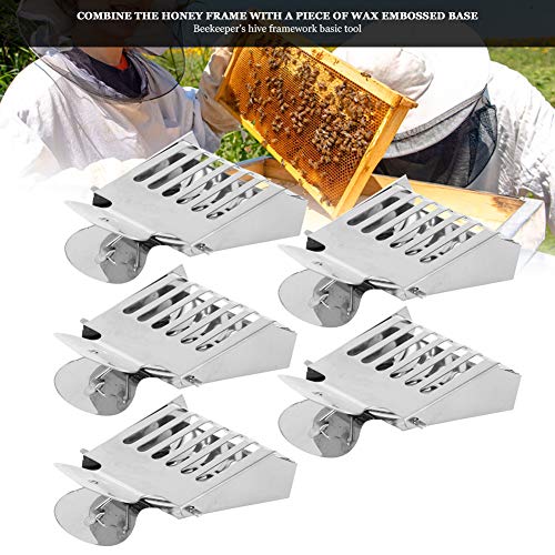 Queen Bee Catcher Clip, 5PCS Stainless Steel Book Clip Type Cage for Apiary Control and Safe Transfer