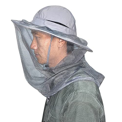 Head net hat Beekeeping Beekeeper bee Veil hat Hunting Netting mesh Hood Cap bee Keeper Catcher Halloween Costume Dark Grey | Halloween Costume,Sun Shield Nylon,Foldable Packable,Brim Protection Dog Grooming,Bonnet Keepers Crown Net Comfortable - color: D