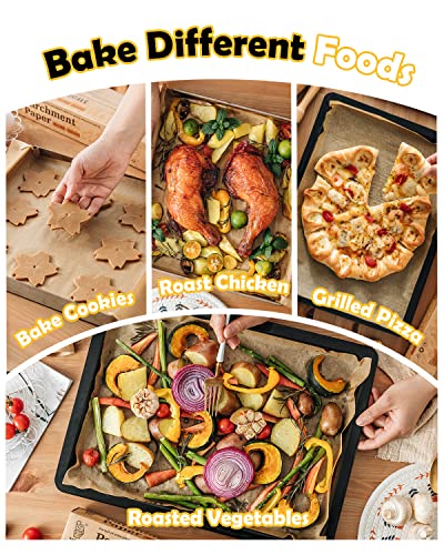 Katbite 200Pcs 18x26 inches Parchment Paper Sheets, Heavy Duty Unbleached Baking Paper, Pre-cut and Oil Proof Perfect for Steaming Cooking Bread Cake & Wrapping Foods - color: 18"x26"-200