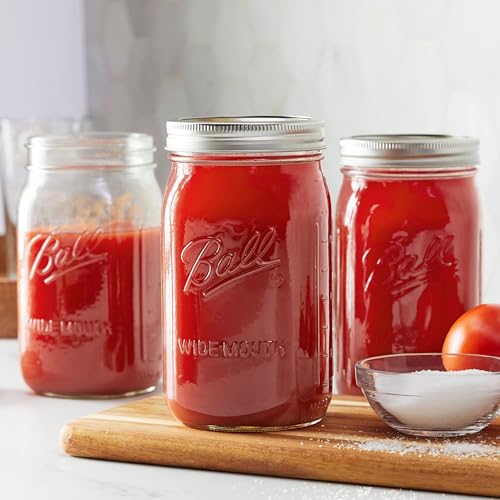 Ball Wide Mouth Clear Glass Canning Quart 32 Oz Mason Jars with Lids, 12 Pack - color: Quart, size: 32 Ounce (Pack of 12)