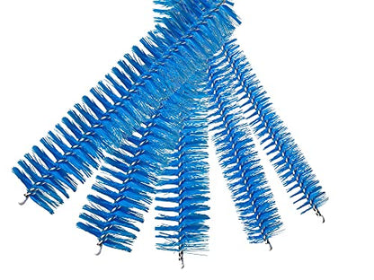 10" Extra Long Tube Brush Set - Large 5 Pack - Blue | Flexible nylon straw brushes for bottles, cleaning straws, pipe cleaners, glass, keyboard, detailing and deep cleaning - color: Blue, size: Large 5 Pack (8mm 12mm 16mm 20mm 24 mm)