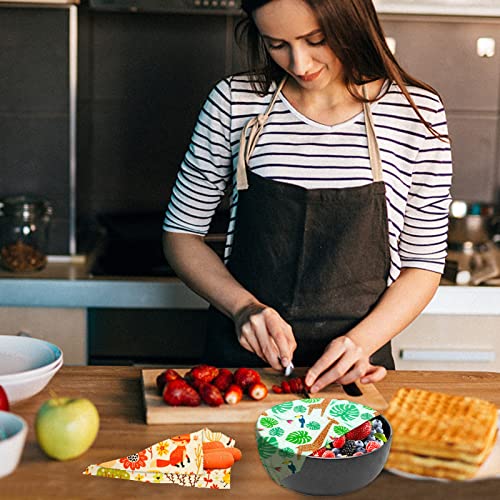 Reusable Beeswax Wrap - 9 Pack, Beeswax Wraps for Food, Eco-Friendly Beeswax Food Wrap, Organic, Sustainable, Biodegradable, Zero Waste, Plastic-Free Food Storage (1L Giraffe | 3M Fox | 5S Bird) - size: 1L Giraffe | 3M Fox | 5S Bird