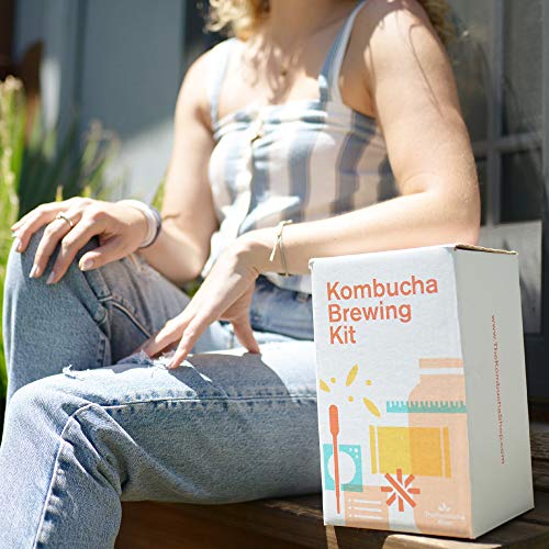 The Kombucha Shop Organic Kombucha Starter Kit - 1 Gallon Brewing Kit Includes All The Essentials Required for Brewing Kombucha At Home - size: 1 Count (Pack of 1)