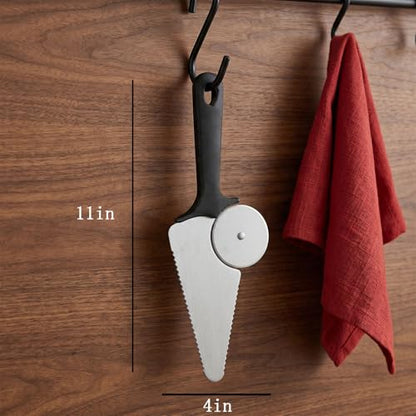 multifunctional cortador pizza espátula de acero inoxidable y cortador de tortas，apply-pie server， cake cutter，Single-blade multifunctional pizza knife