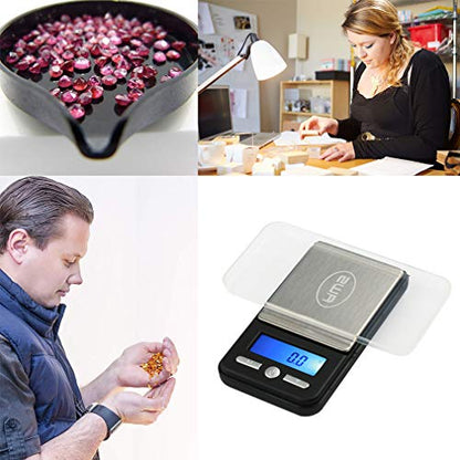 American Weigh Scales Digital Pocket Scale AC Series 650g x 0.1g | High Precision 0.1g Accuracy Mini Gram Scale for Kitchen, Lab, Jewelry, Coin Scale, Small Digital Gram Scale Portable Travel Scale - size: 650g x 0.1g