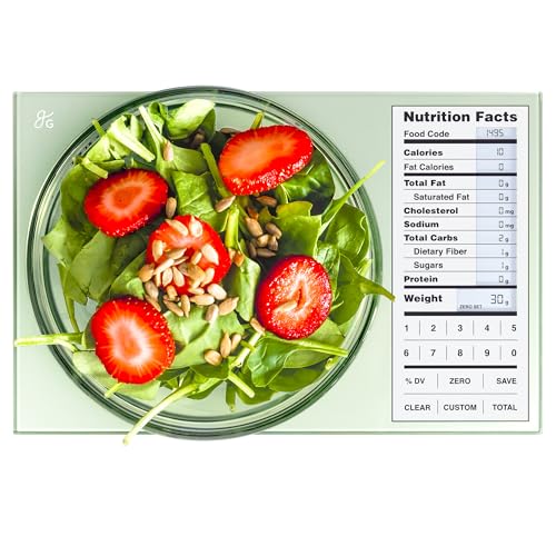 Greater Goods Digital Nutrition Scale – Accurate Macro and Calorie Tracking for Meal Prep, Weight Loss, and Healthy Eating | 2,000 Built-in Foods, Intuitive Nutrition Label Display, 11lb Cap, Green - color: Sage Green