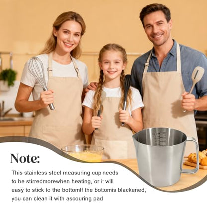 Stainless Steel Measuring Cups, 700ml 24oz Metal Measuring Cup with Handle, Dual Scale Marking (ML & OZ), Large Mouth Easy Pour, Dishwasher & Freezer Safe for Baking, Cooking, Liquid Measurement - size: 700ml (24oz)