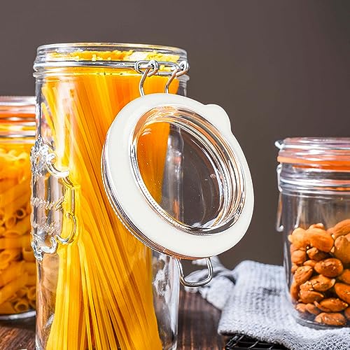 8pcs 3.75" Silicone Jar Gaskets Silicone Gasket, Rubber Seals For Glass Jars, Leak Proof Jar Seal Accessories, Suitable For Mason Jars Lids - color: White