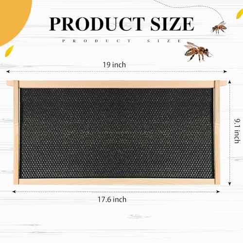 Yuntau 40 Pack Deep Beehive Frames and Foundations Beeswax Coated Food Grade Sheets Cedar Wood Unassembled Frames for Langstroth Deep Brood Boxes Easy to Assemble(Black,19 x 17.6 x 9.1 Inches) - color: Black, size: 19 x 17.6 x 9.1 Inches