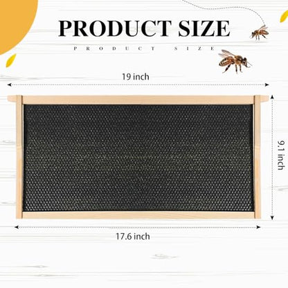 Yuntau 40 Pack Deep Beehive Frames and Foundations Beeswax Coated Food Grade Sheets Cedar Wood Unassembled Frames for Langstroth Deep Brood Boxes Easy to Assemble(Black,19 x 17.6 x 9.1 Inches) - color: Black, size: 19 x 17.6 x 9.1 Inches