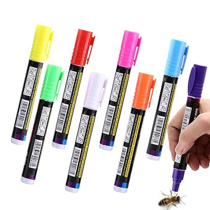 Queen Bee Marker - 8 Piece Beekeeping Paint,Bee Tools,for Beekeeper Honey Beginners Orchard Farm Garden Patio Courtyard Outdoor Home