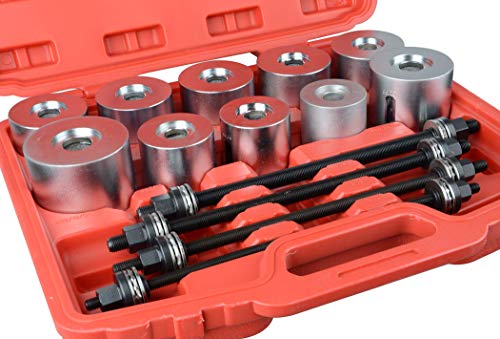 DAYUAN 27Pcs Universal Press and Pull Sleeve Tool Set Kit | Universal Bush Bearing Removal，For Cars, LGV & HGV，Fits Bushes, Ball Bearings, Seals & Rubber Bearings，Press Compatible