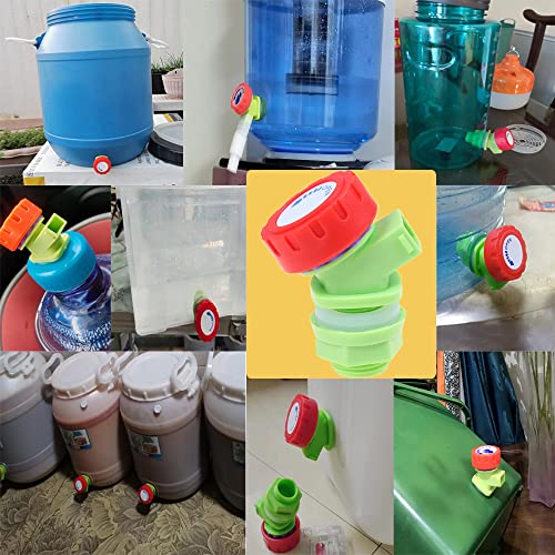 2 Pack 5 Gallon Bucket Spigot Rain Barrel Spigot Leak-Proof Bulkhead Fitting Large Flow Water Tank Faucet for 6.5 Gallon Fermentation Bucket Beer Wine Brew Buckets Rain Water Collection System