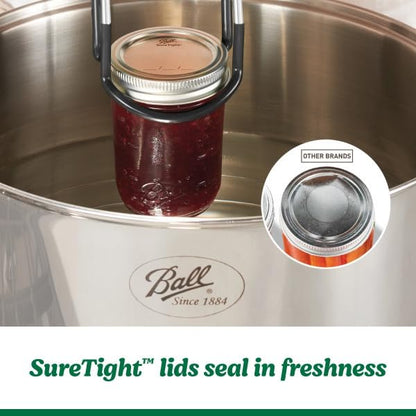 Ball Regular Mouth Easy Label Glass Mason Jars with Lids and Bands, Used for Canning, Pickling, Juice, Jam, Jelly, Quart Size 32 Ounce (Pack of 3)