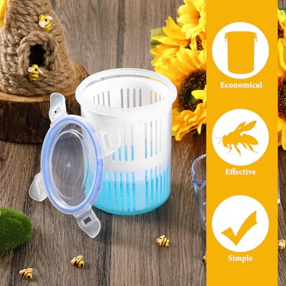 Qualirey Varroa Mite Detection Jar and Measuring Cup Leak Proof Varroa Easy Check for Helping Beekeepers Easily Count and Monitor - size: Small