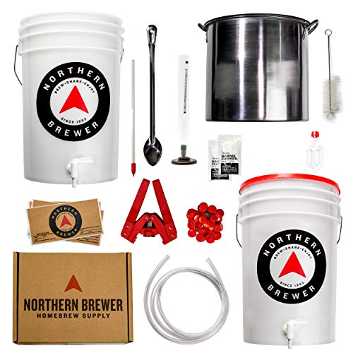 Northern Brewer - Brew. Share. Enjoy. HomeBrewing Starter Set, Equipment and Recipe for 5 Gallon Batches (Hank's Hefeweizen) - size: Hank's Hefeweizen with Testing Equipment