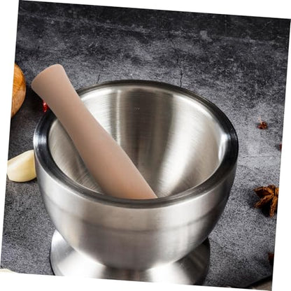 2pcs Wooden Food Grinder Stick Garlic Masher Kitchen Tool for Mashing Potatoes Herb Smasher