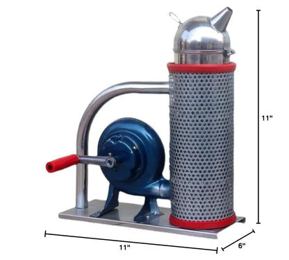 Cellular Smoker， Stainless Steel Smoker with Heat Shield Hand Blower Kit Beekeeping Equipment
