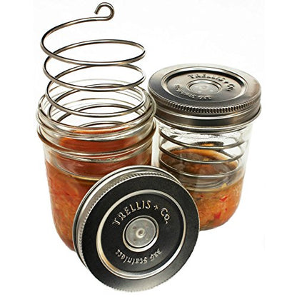 Stainless Steel Pickle Helix Coils, Fermentation Weights 3 | Pack For Wide Mouth Mason Jar Fermenting | Best Way To Hold Vegetables Under Water For Fermentation - size: Weights Only