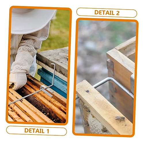 UKCOCO 3pcs Stainless Steel Beehive Frame Holder Beekeeping Tool Beehive Stand Bee Nest Support