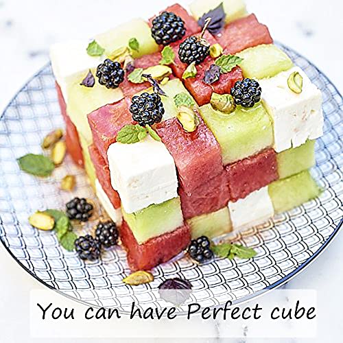 2 PACK Egg Chopper Hard Boiled Egg Slicers Fruit Cube Cutter Salads Cutters Tomato Cutter Potato Cutter,Mirror polished hard and durable stainless steel,Cut into squares,Decorate the meal