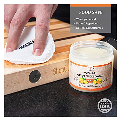 CLARK'S Small Scrub Brush and Cutting Board Care Kit | Orange and Lemon Scent