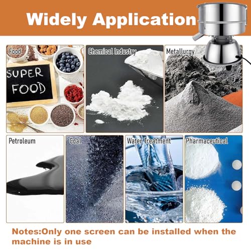 Sidasu Automatic Vibrating Sieve Shaker – 40 Mesh + 60 Mesh Flour Sifter, Electric 110V 55W Sifter Machine for Flours, Herbal Powder - size: Automatic Powder Sifter Machine(40+60 mesh)