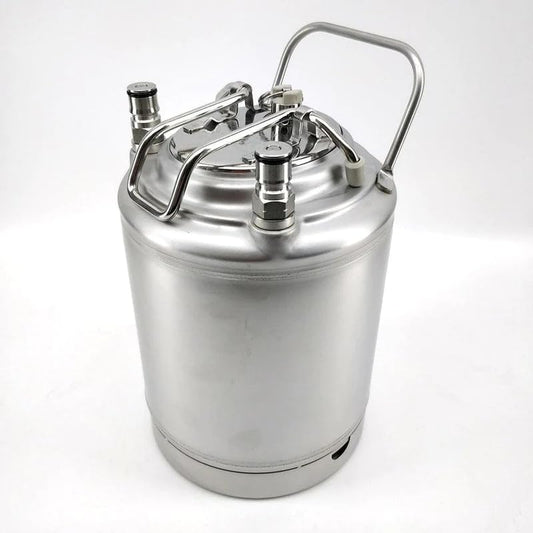 64 oz Ball Lock Mini Keg Growler 1/2 Gallon Keg Corny Keg Ball Lock Keg Soda keg 2L Small Keg Single Metal Handle 304 Stainless Steel Beer Mini Keg for Home Brew