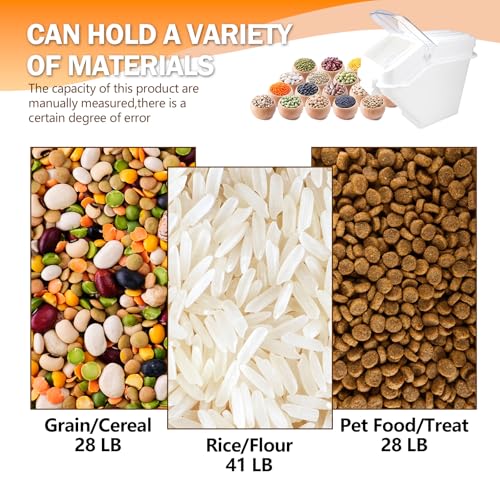 Flour Bin,25 lb Stackable Kitchen Ingredient Storage Container with Lid - Food Pantry Organizer for Flour, Sugar, Rice, Baking,Dog Food Supplies (25lb) - size: 25lb