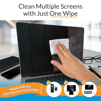 iCloth Screen Cleaner Wipes Individually Wrapped Travel Size Streak-Free (24 Large Wipes) - size: 24 Count (Pack of 1)