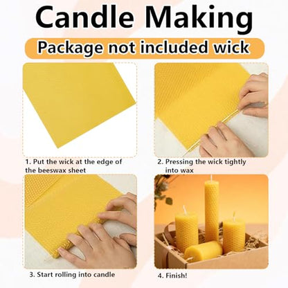 LDHHYH 30PCS Beeswax Sheets, Bee Wax Foundation for Bee Frames, Beehive Wax Foundation Sheets for Beekeeping Hive Frames & Candle Making Supplies - 7.6 x 16.3 Inch
